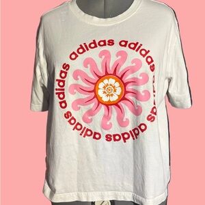 Adidas White T-Shirt with Graphic Design